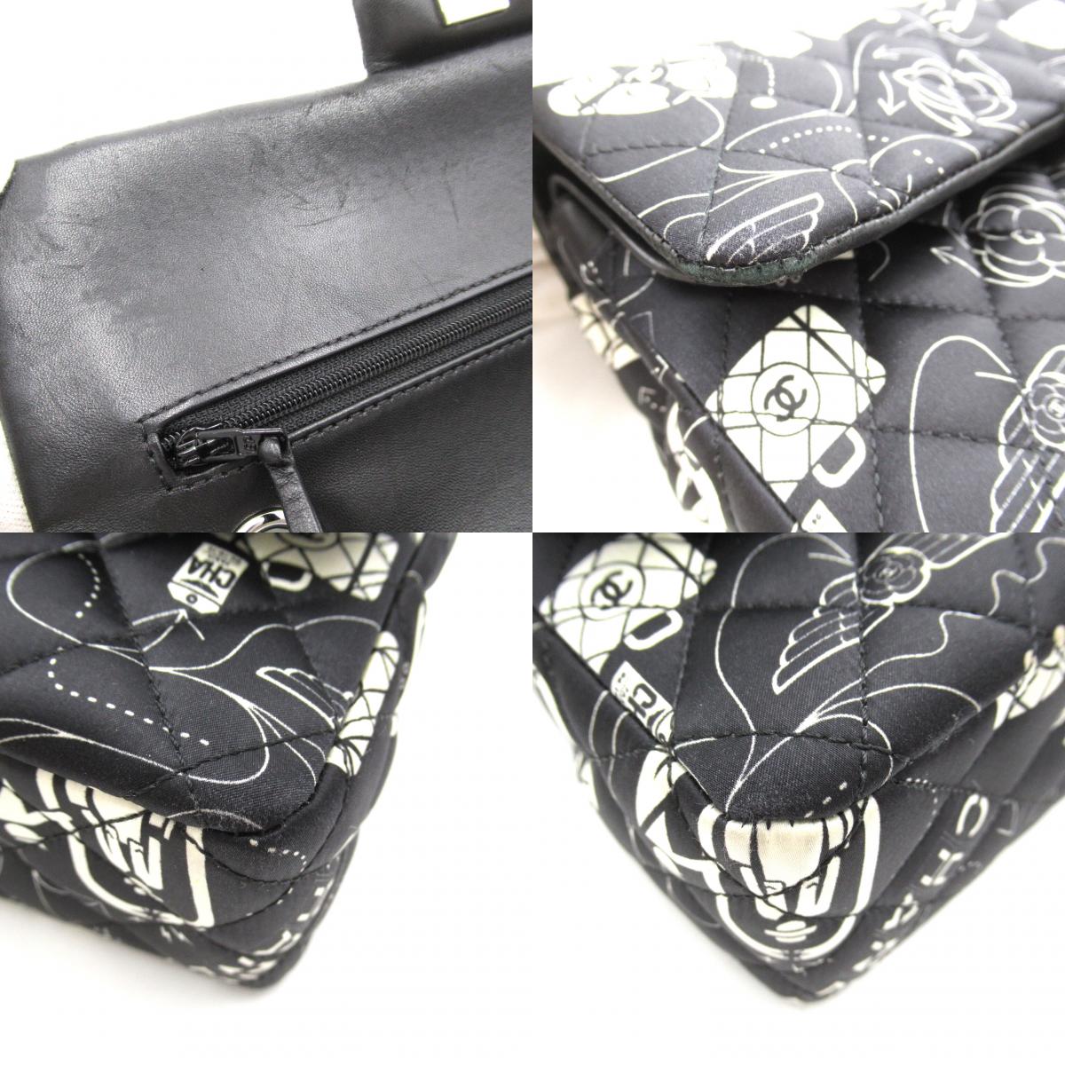 Chanel Satin Airline W Flap Chain Shoulder Bag