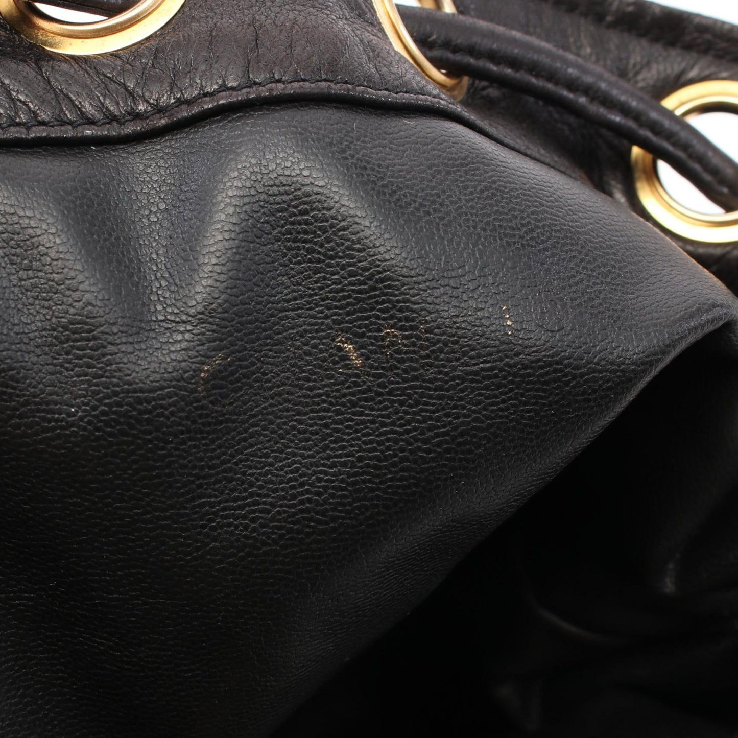 Chanel Coco Mark Fabric Leather Shoulder Bag