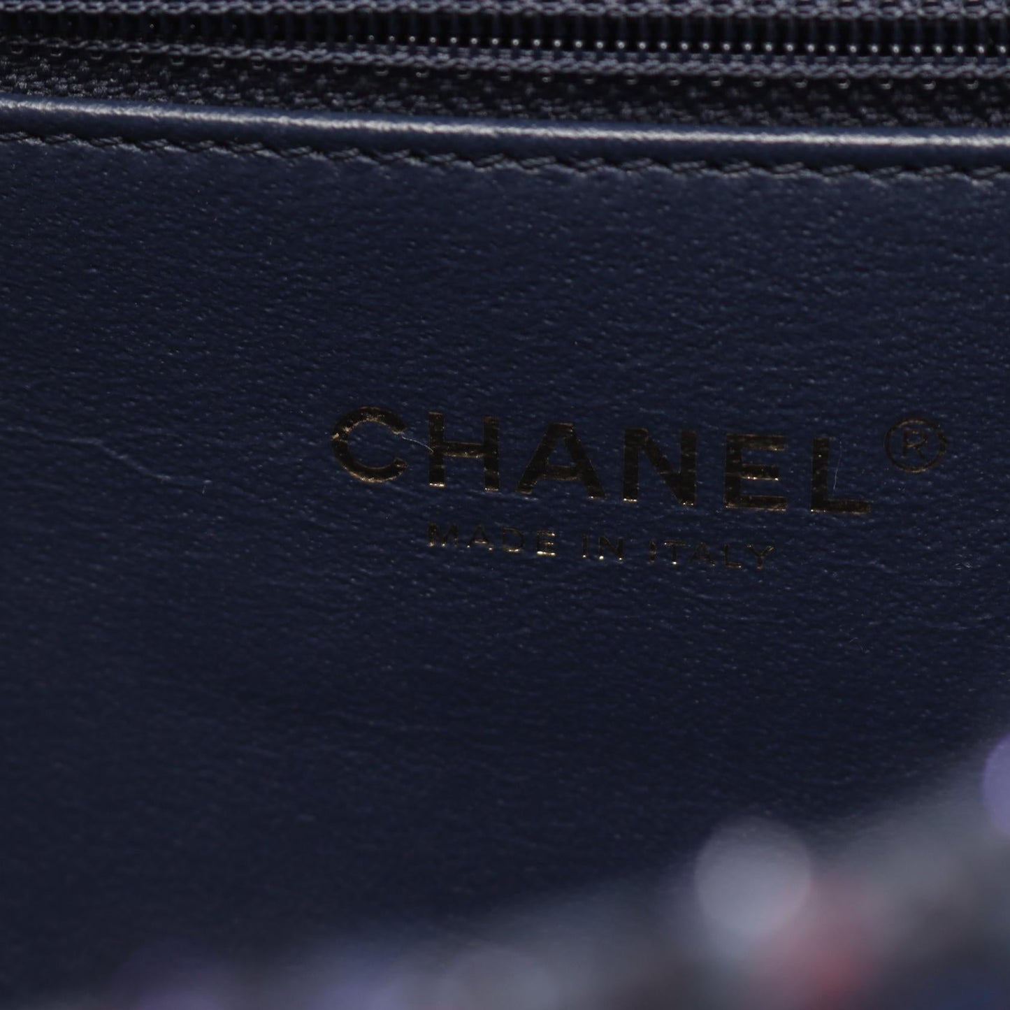 Chanel CC Filigree Fabric Exotic Leather Shoulder Bag