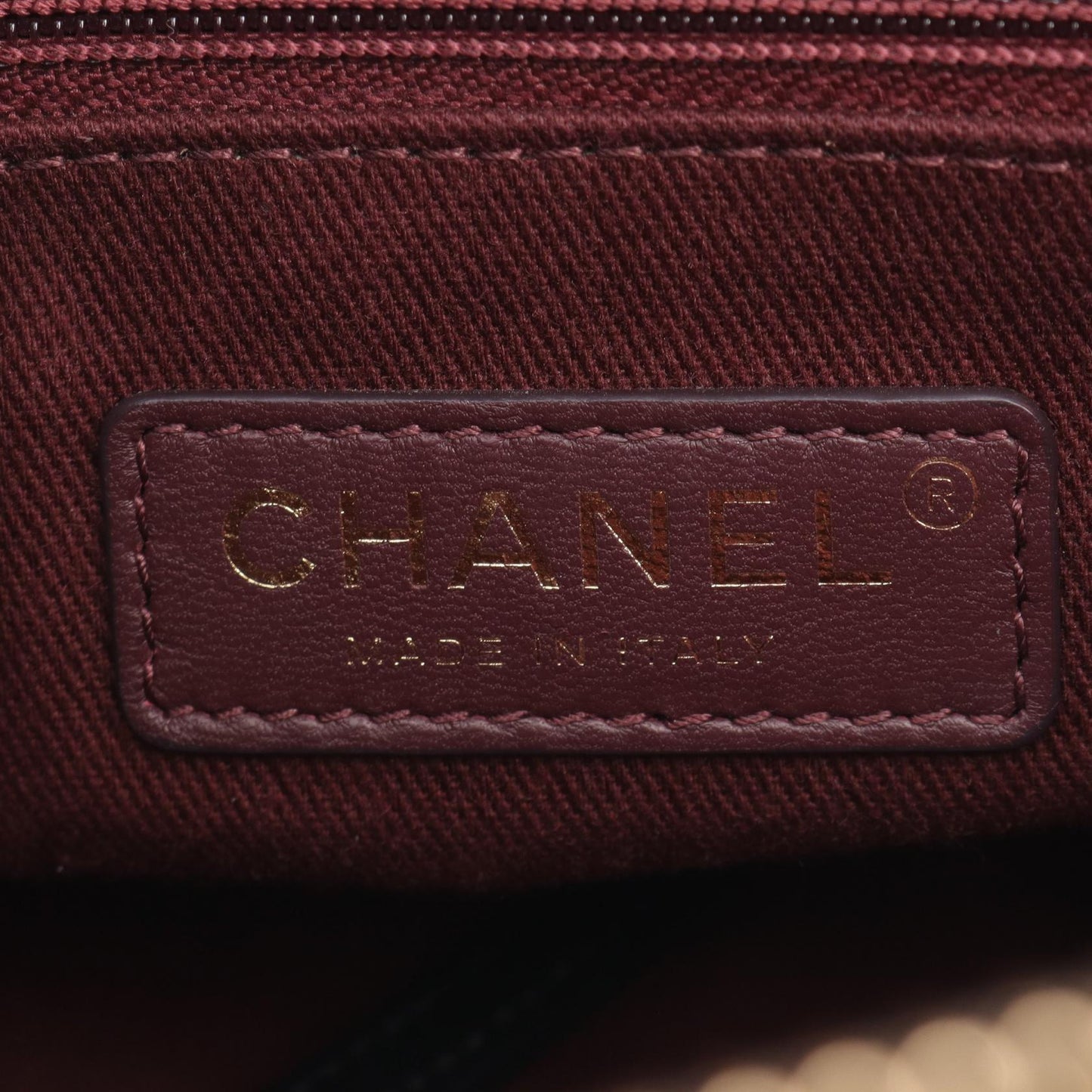 Chanel Chevron V Stitch Calfskin Tote Bag