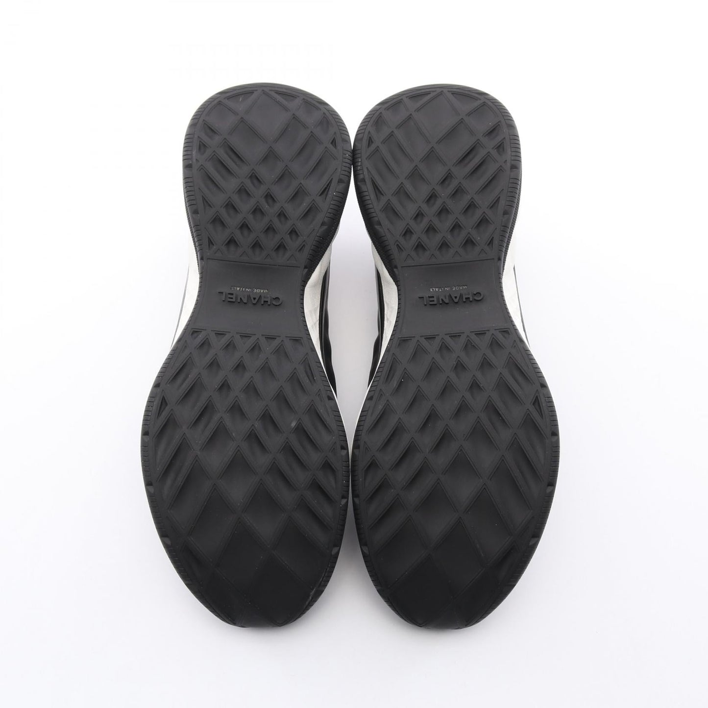 Chanel Coco Mark Leather Fabric Sneakers