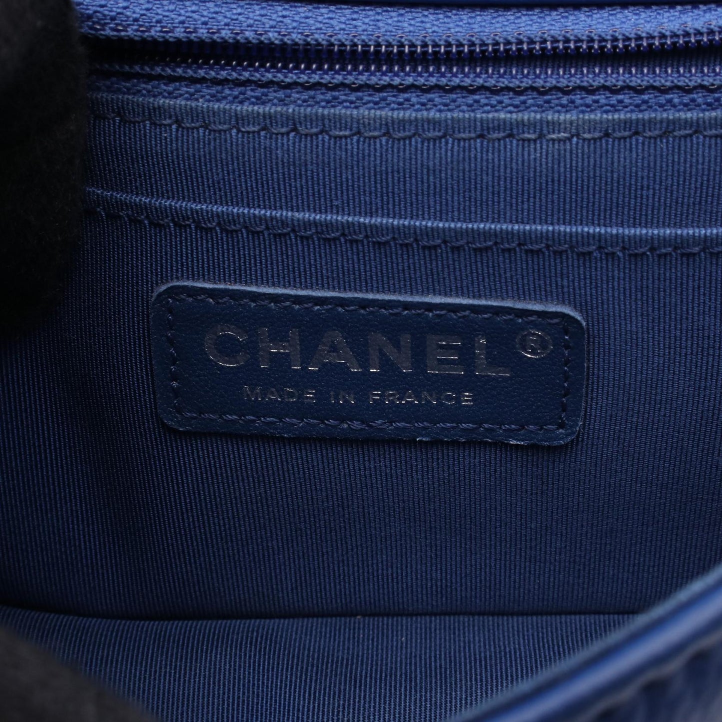 Chanel Chevron V Stitch Grained Calfskin Shoulder Bag