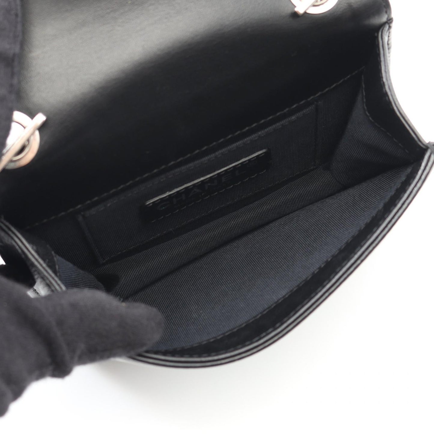 Chanel Lego Boy Coco Mark Patent Leather Plastic Shoulder Bag