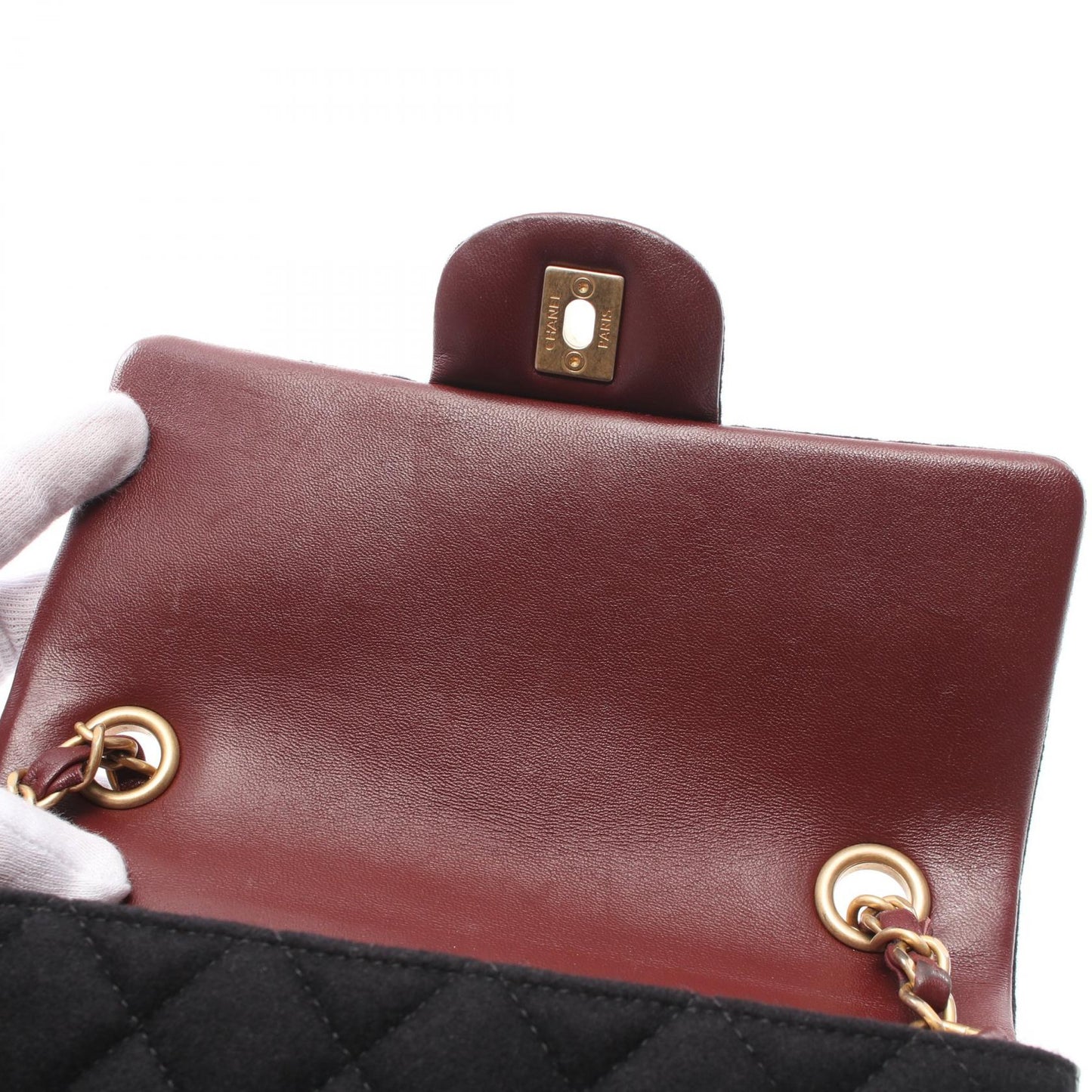 Chanel Wool Lambskin Matelasse Shoulder Bag