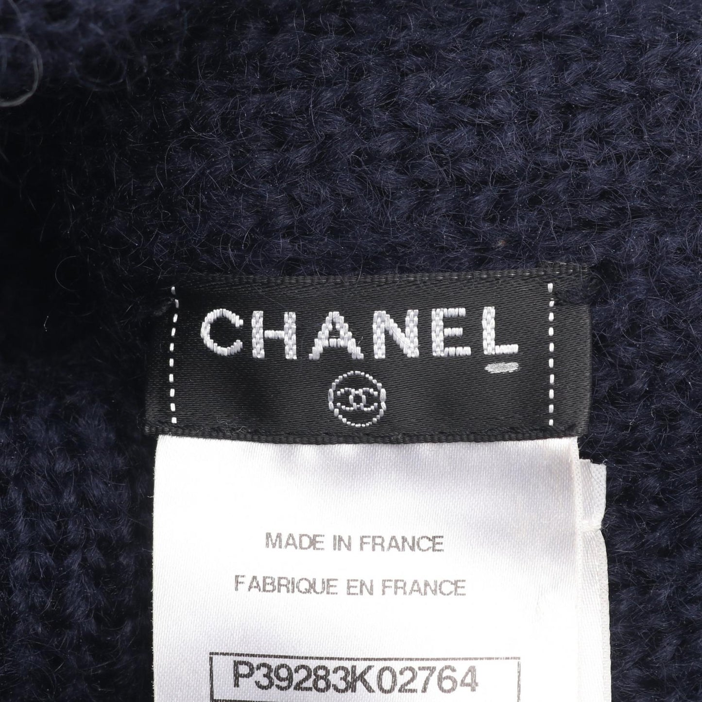 Chanel Coco Mark Button Wool Mohair Knit Cap