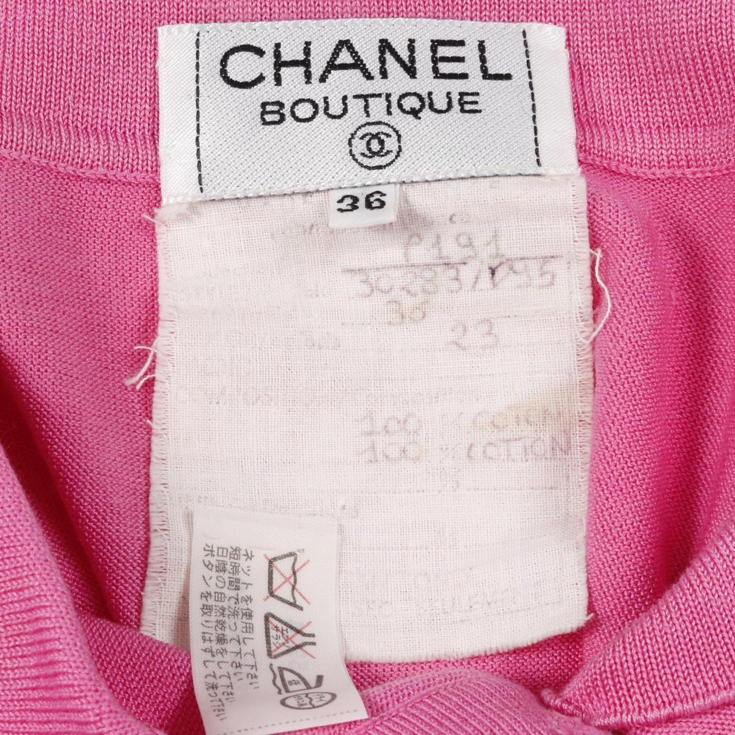 Chanel Coco Mark Button Cotton Knitwear