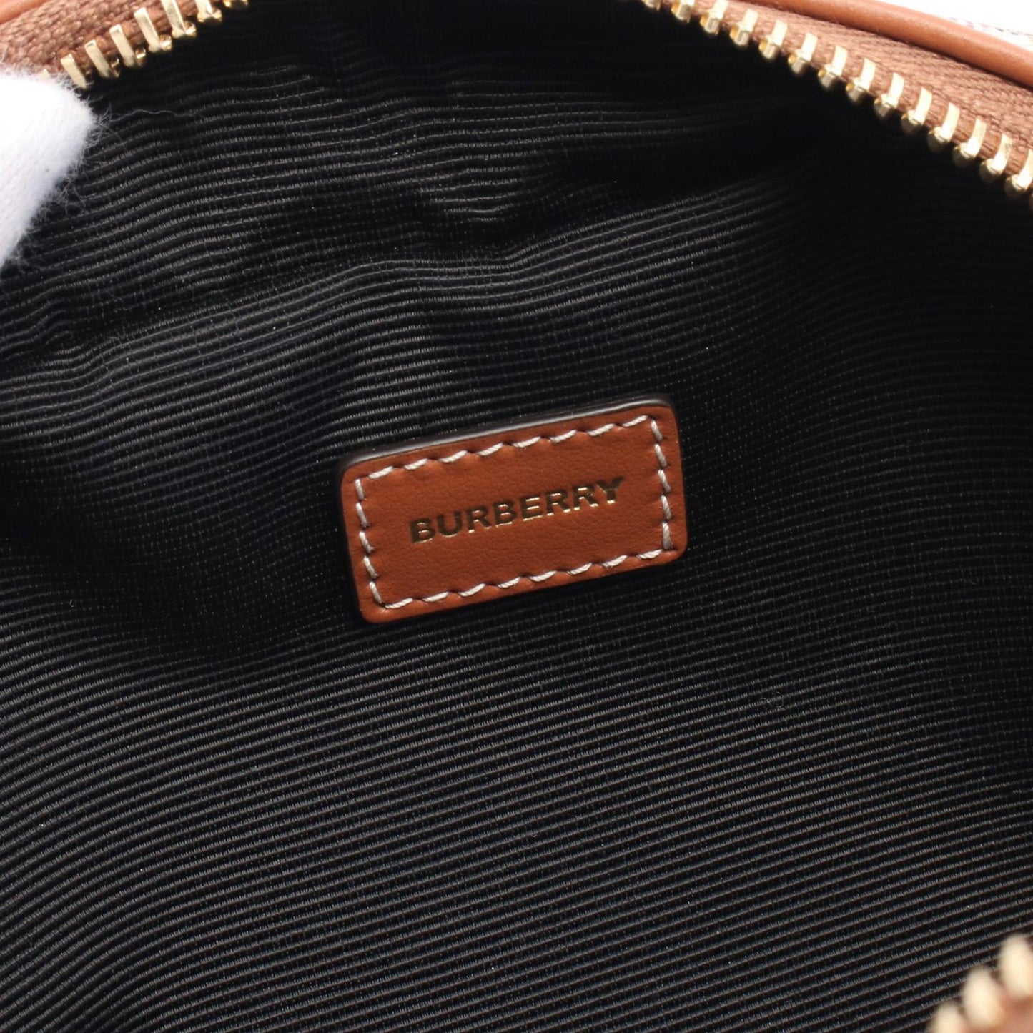 Burberry Check Travel PVC Coated Canvas Leather Pouch