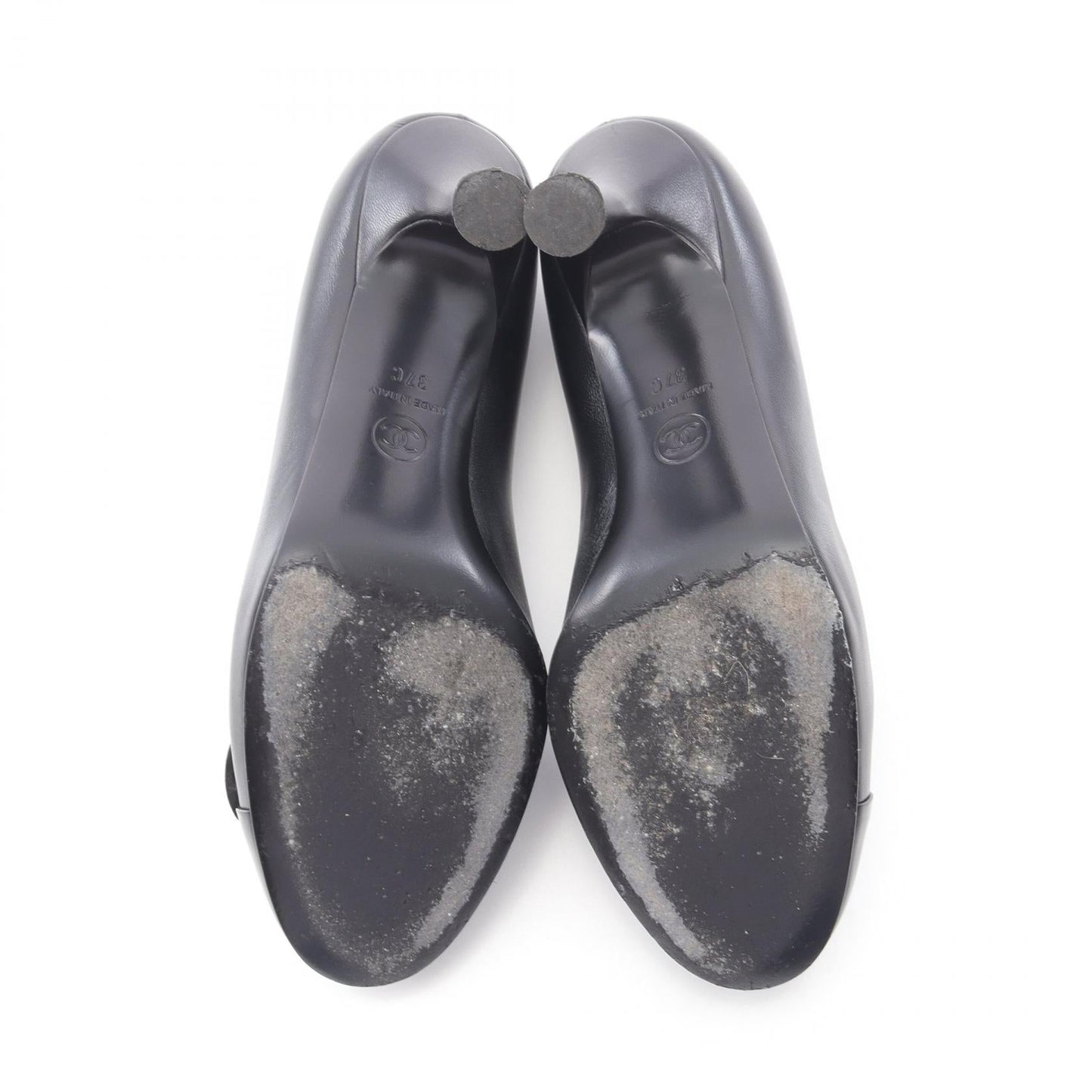 Chanel Coco Mark Camellia Leather Patent Leather Pumps