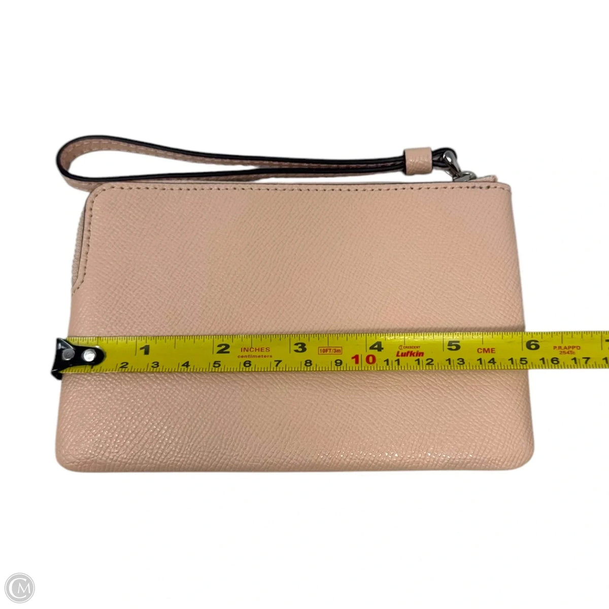 Corner Zip Wristlet Designer By Coach, Size: Small