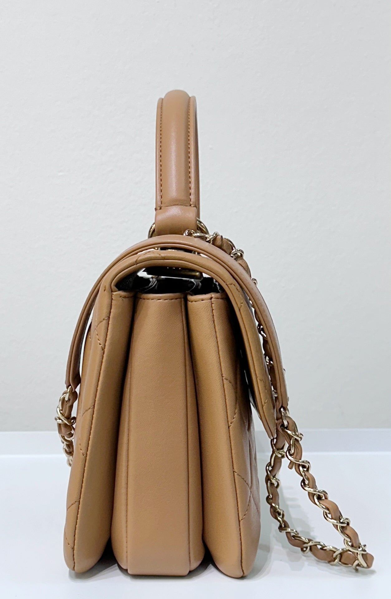 CHANEL Small Trendy CC Handle Flap Bag 19K Brown