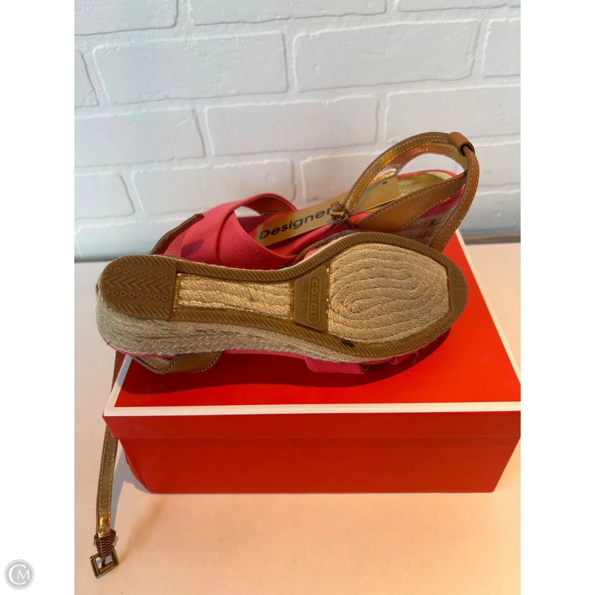 Sandals Designer By Coach In Pink, Size: 7