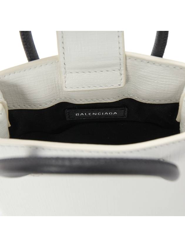 Luxury Balenciaga Logo Print Phone Holder Small Cross Bag White