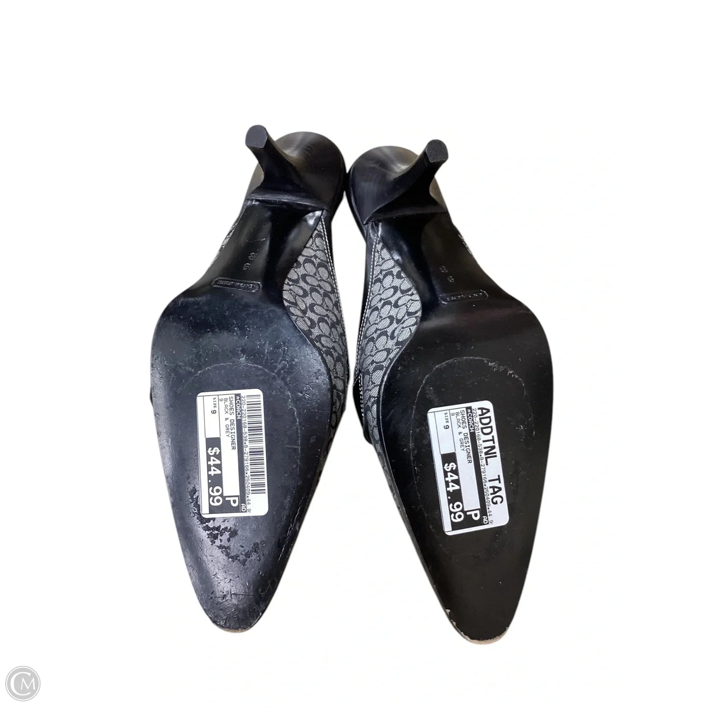 Shoes Designer By Coach In Black & Grey, Size: 9