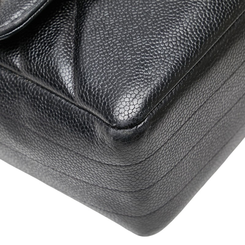 Chanel Coco Mark Bias Stitch Caviar Skin Shoulder Bag