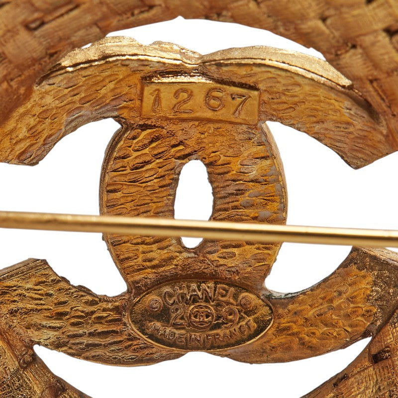 Chanel Coco Mark Round Brooch