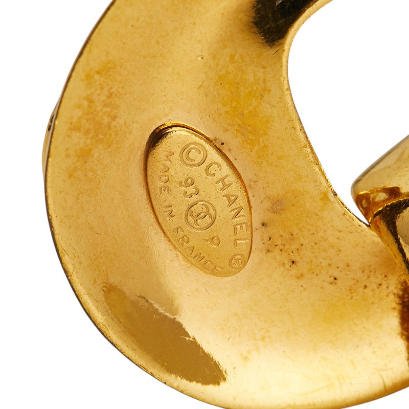 Chanel Coco Mark Round Swing Earrings