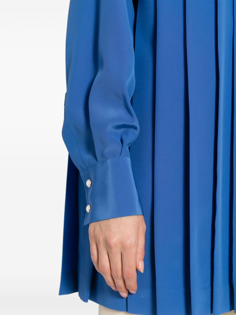 Pleated Silk Shirt