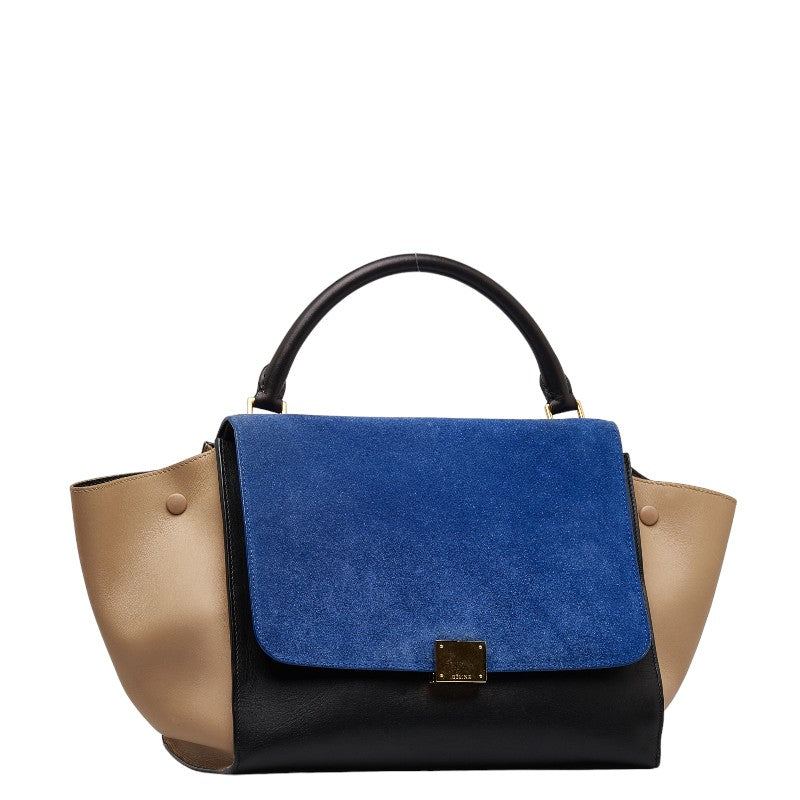 Celine Leather Suede Trapeze 2way Bag