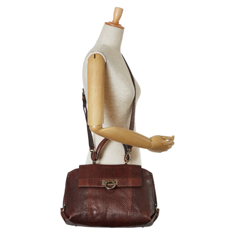 Salvatore Ferragamo Python Gancini 2way Bag