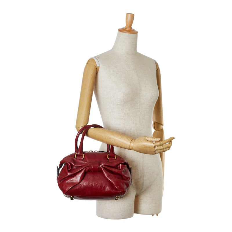 Valentino Leather Ribbon Handbag