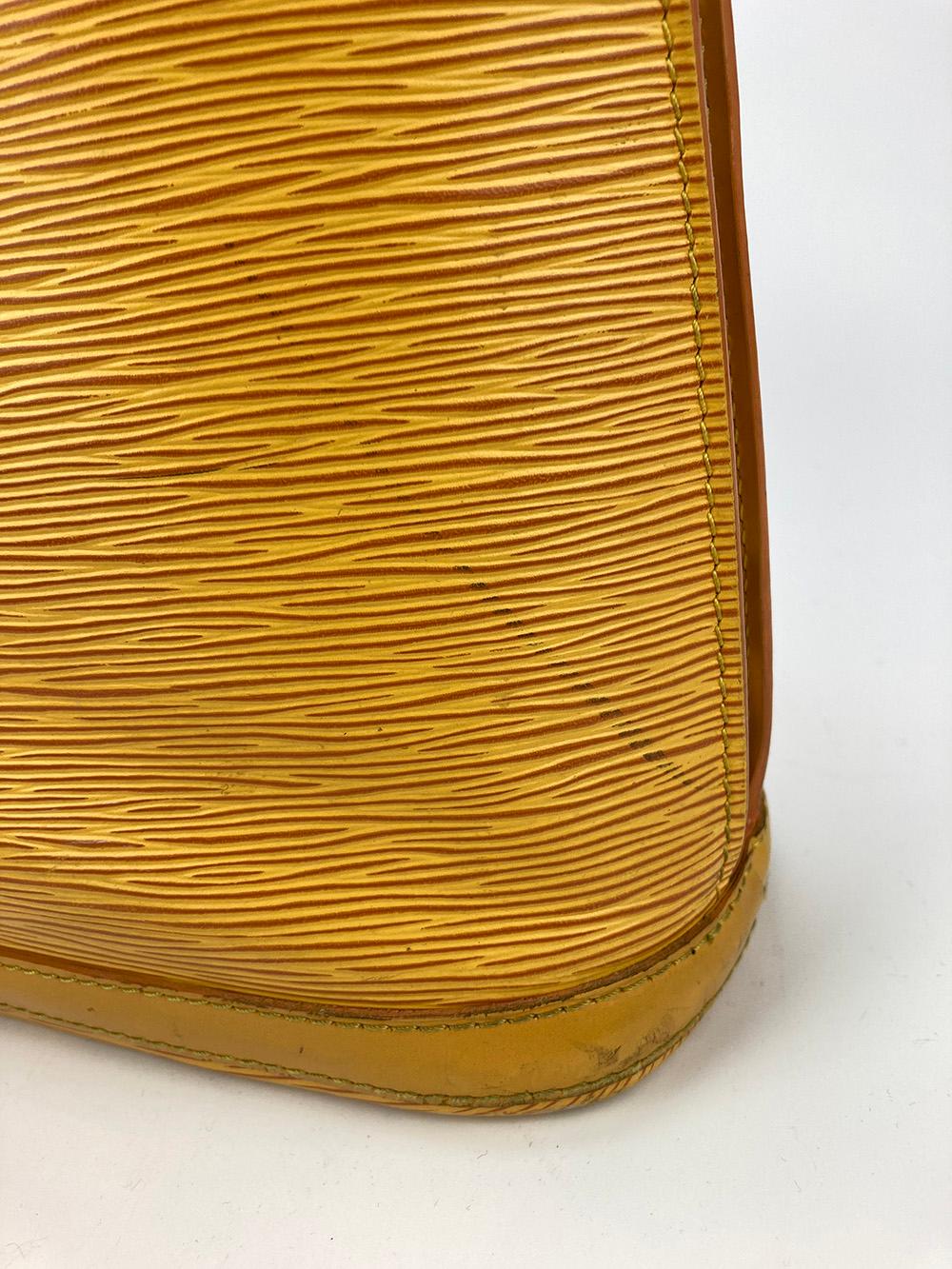 LOUIS VUITTON Yellow Epi Lussac Tote and Pochette