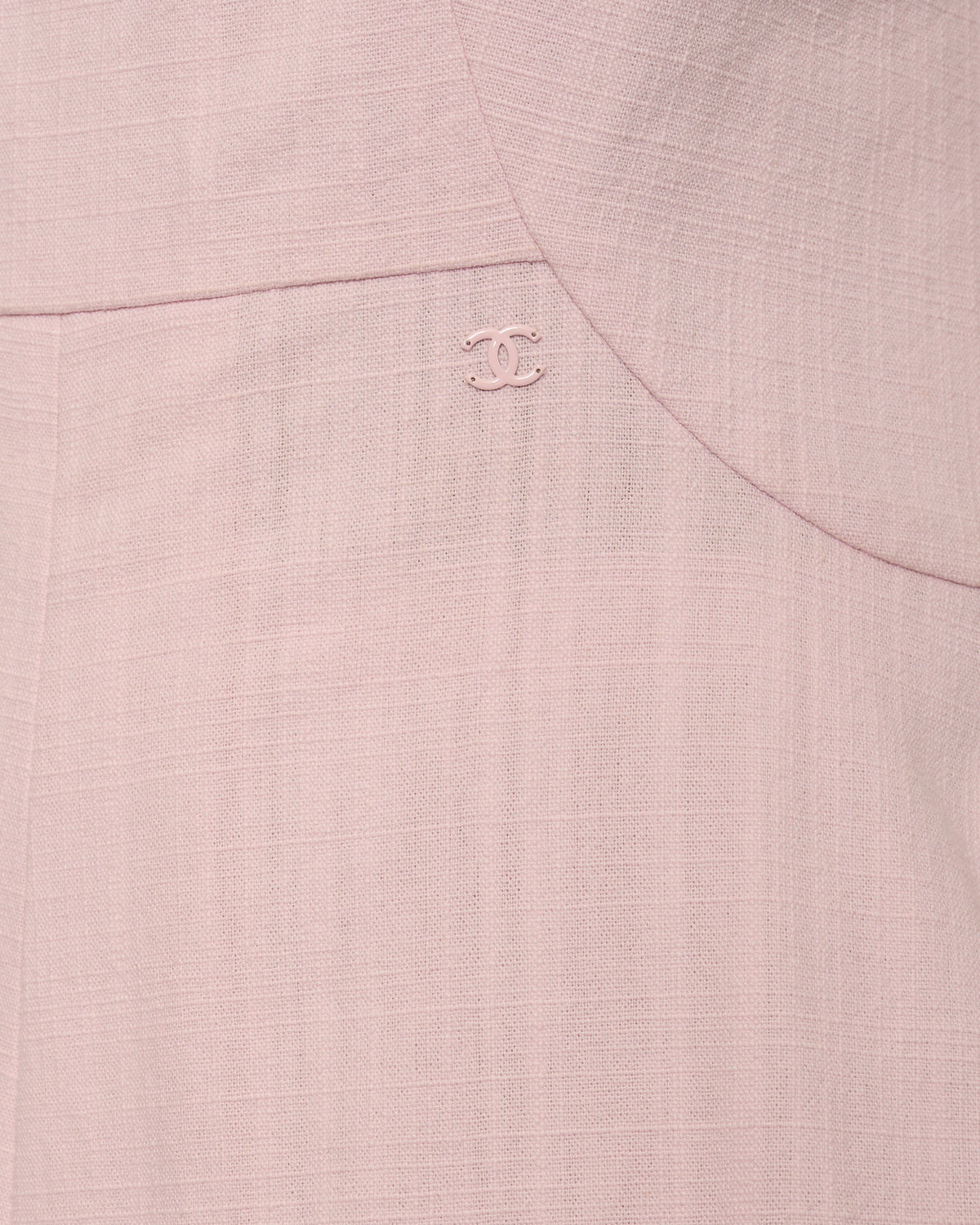 Chanel Pink Midi Sleeveless Dress with CC Detailing Size FR 40 (UK 12)