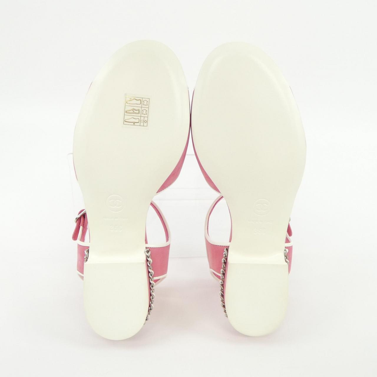 Chanel G37172X56075 Matt Velvet Calfskin Sandals