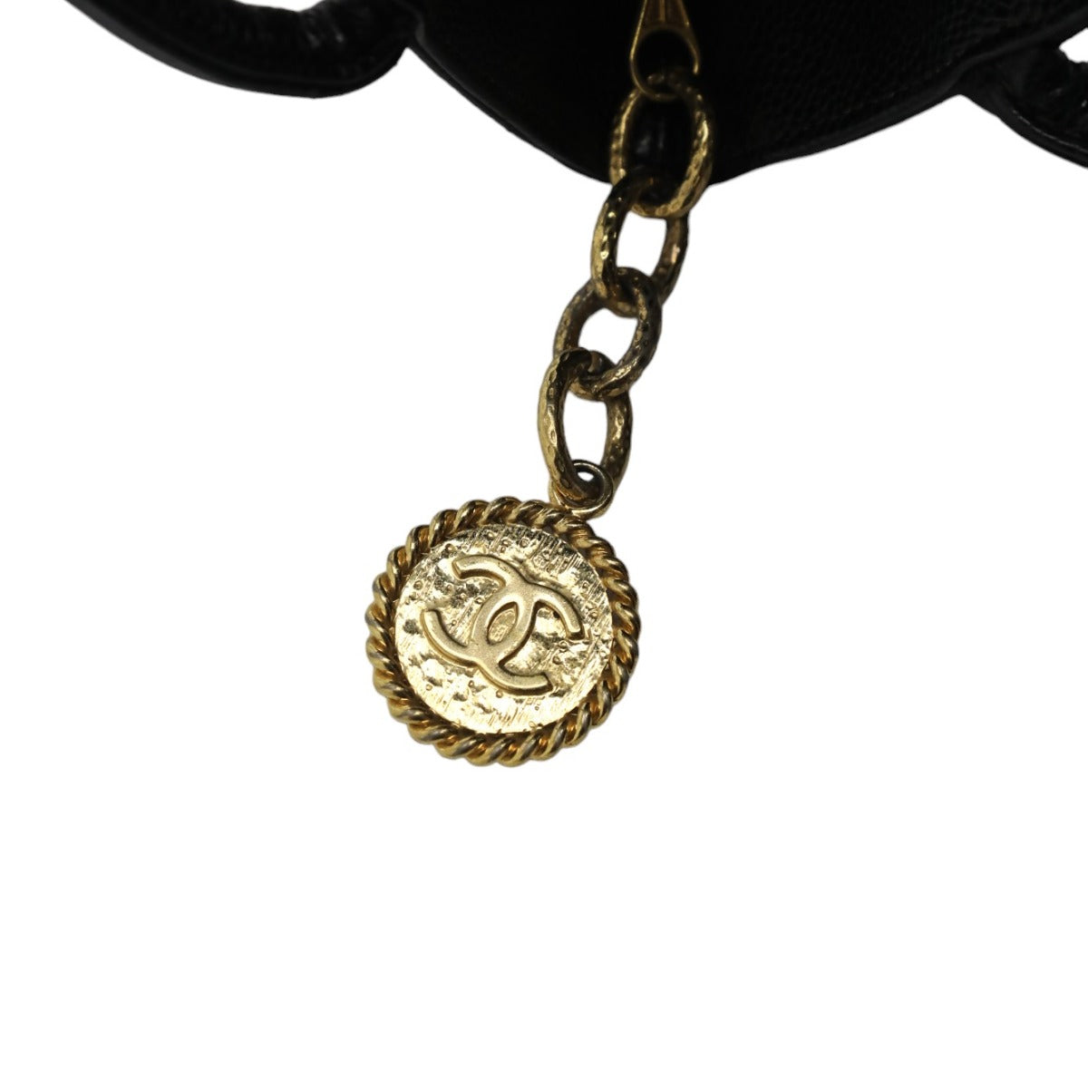 CHANEL Tote Bag Matt caviar skin black Handbag Caviar skin Replica Tote Women Used