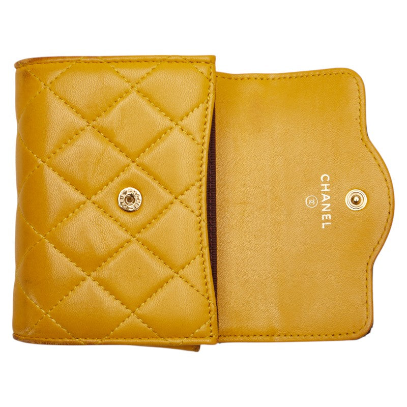 Chanel Coco Mark Matelassé Lambskin Coin Case Card Case