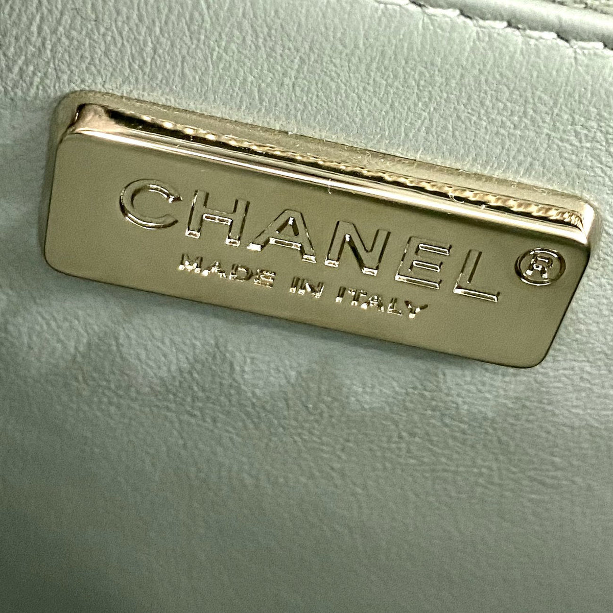 Chanel Snack skin Small Trendy CC Flap Dual Handle Bag Light Green