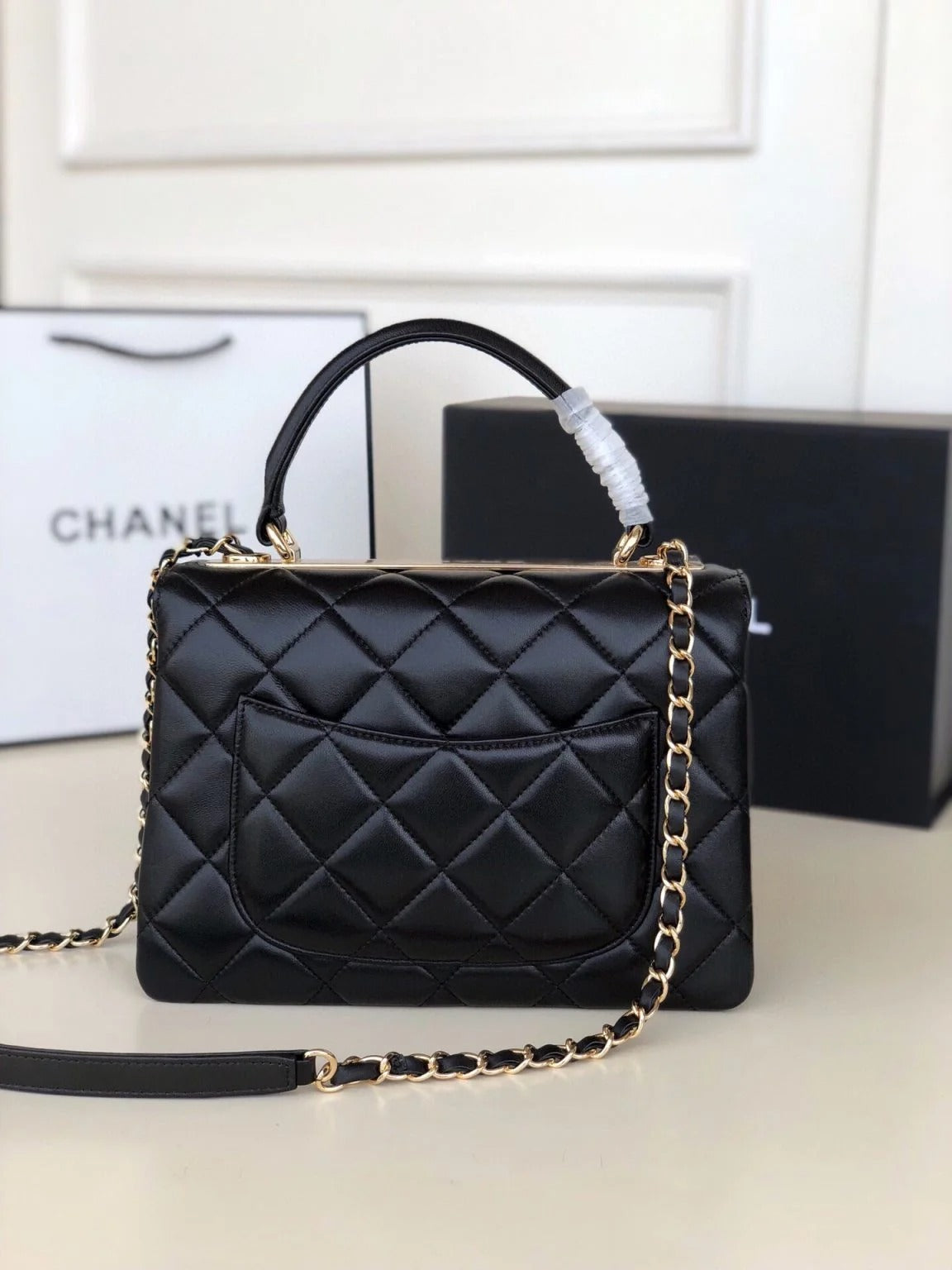 Chanel Flap Bag With Top Handle Black