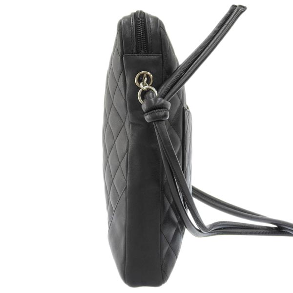 Chanel Around 2005 Made Cambon Shoulder Bag Black