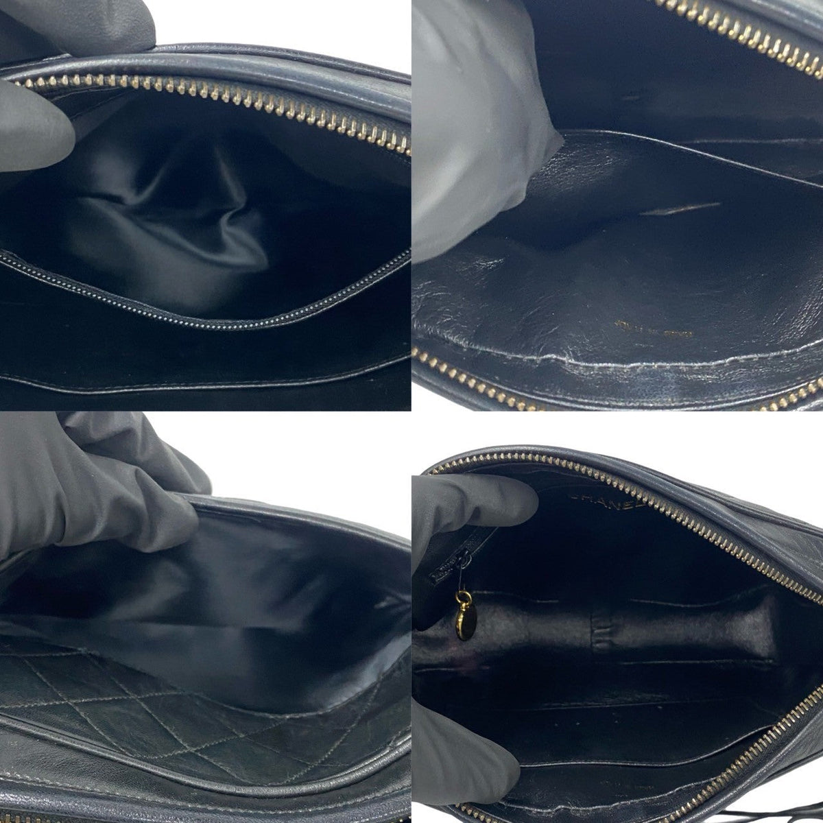 CHANEL Shoulder Bag lambskin black Matrasse