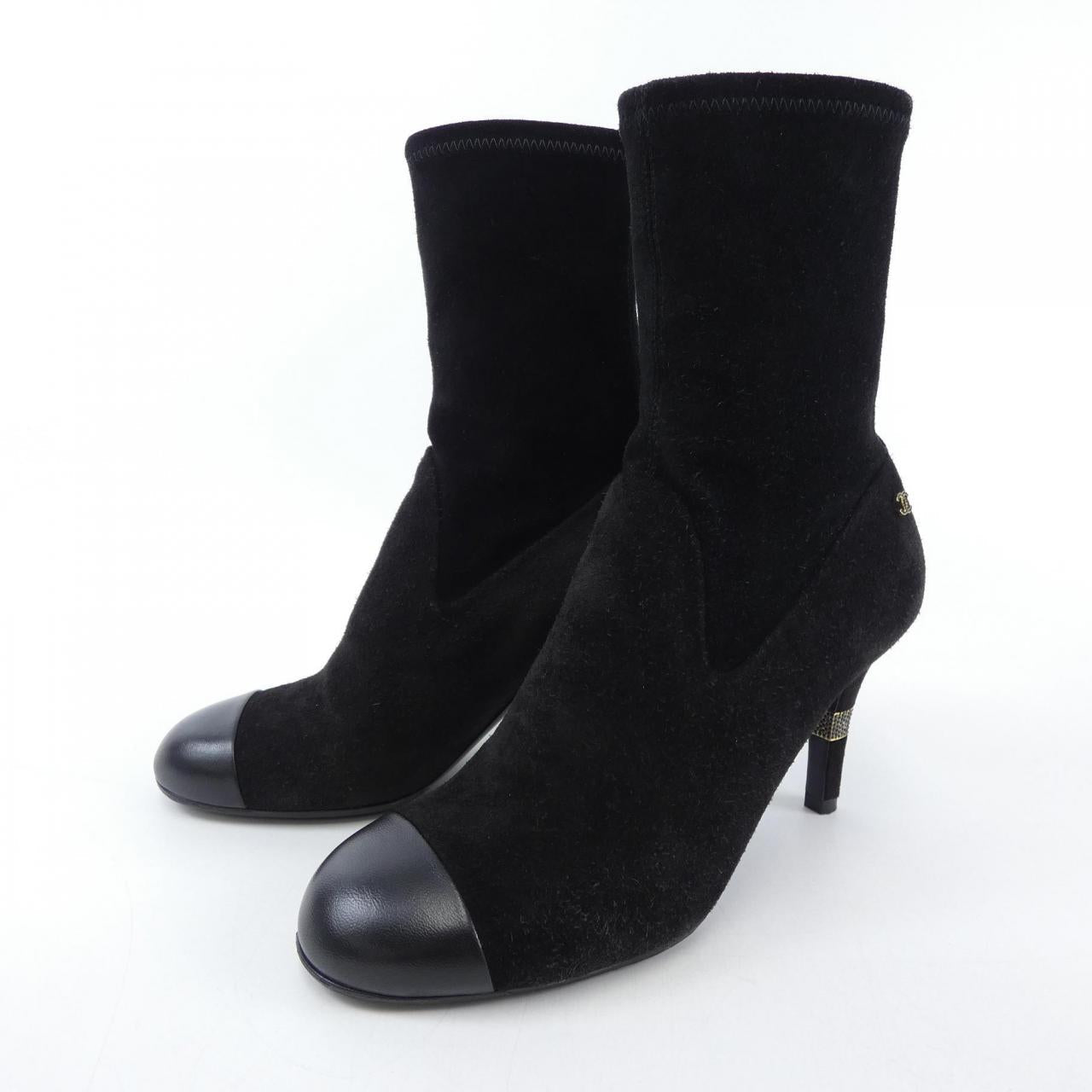 Chanel G39406Y56130 Stretch Suede Calfskin/Lambskin & Strass Boots