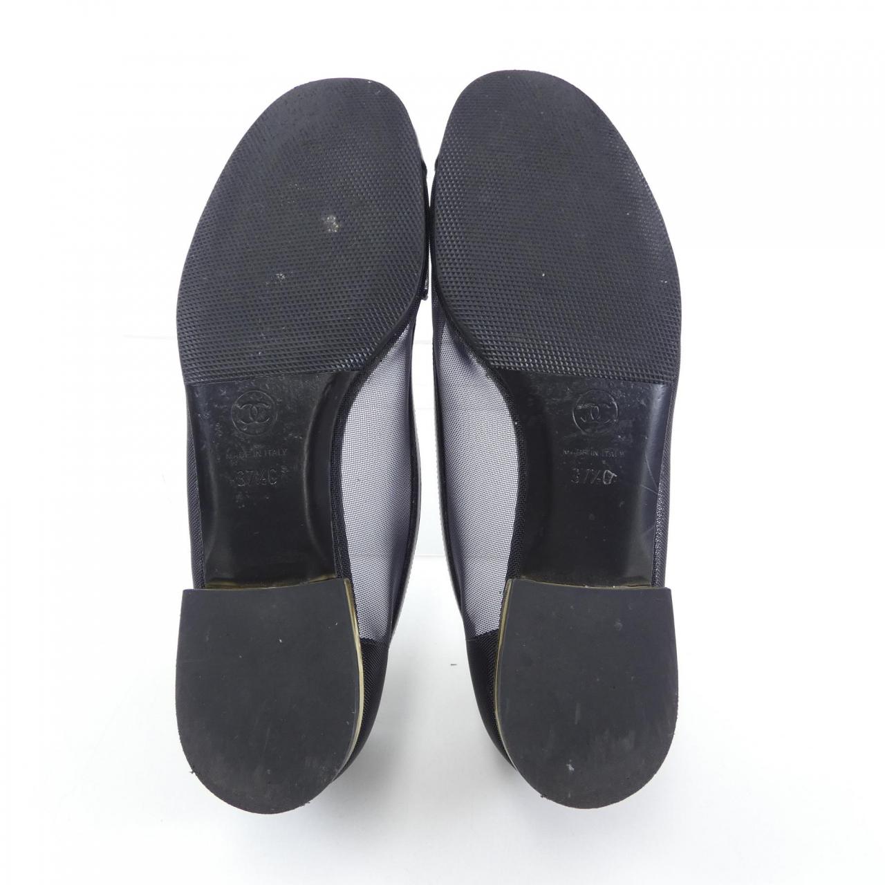 Chanel G39573Y56362 Mesh Lambskin Flat Shoes