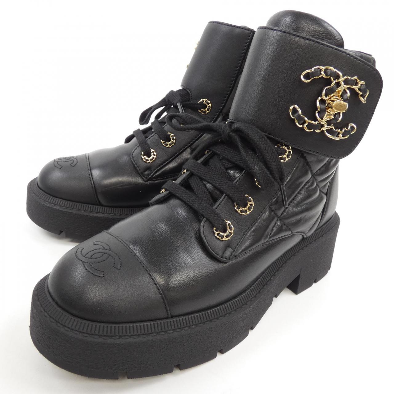 Chanel G45923B17962 Lambskin Calfskin Boots
