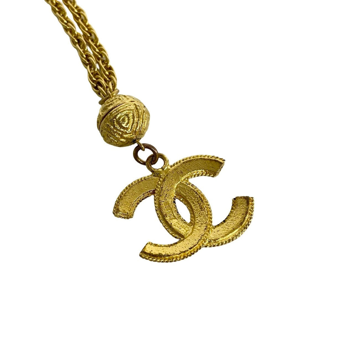 CHANEL Necklace Gold Plated gold