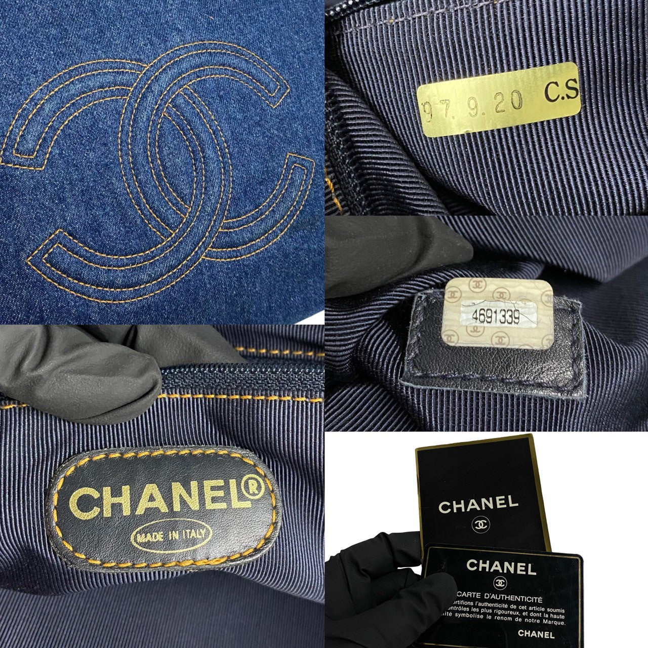 Chanel Coco Mark Denim Handbag