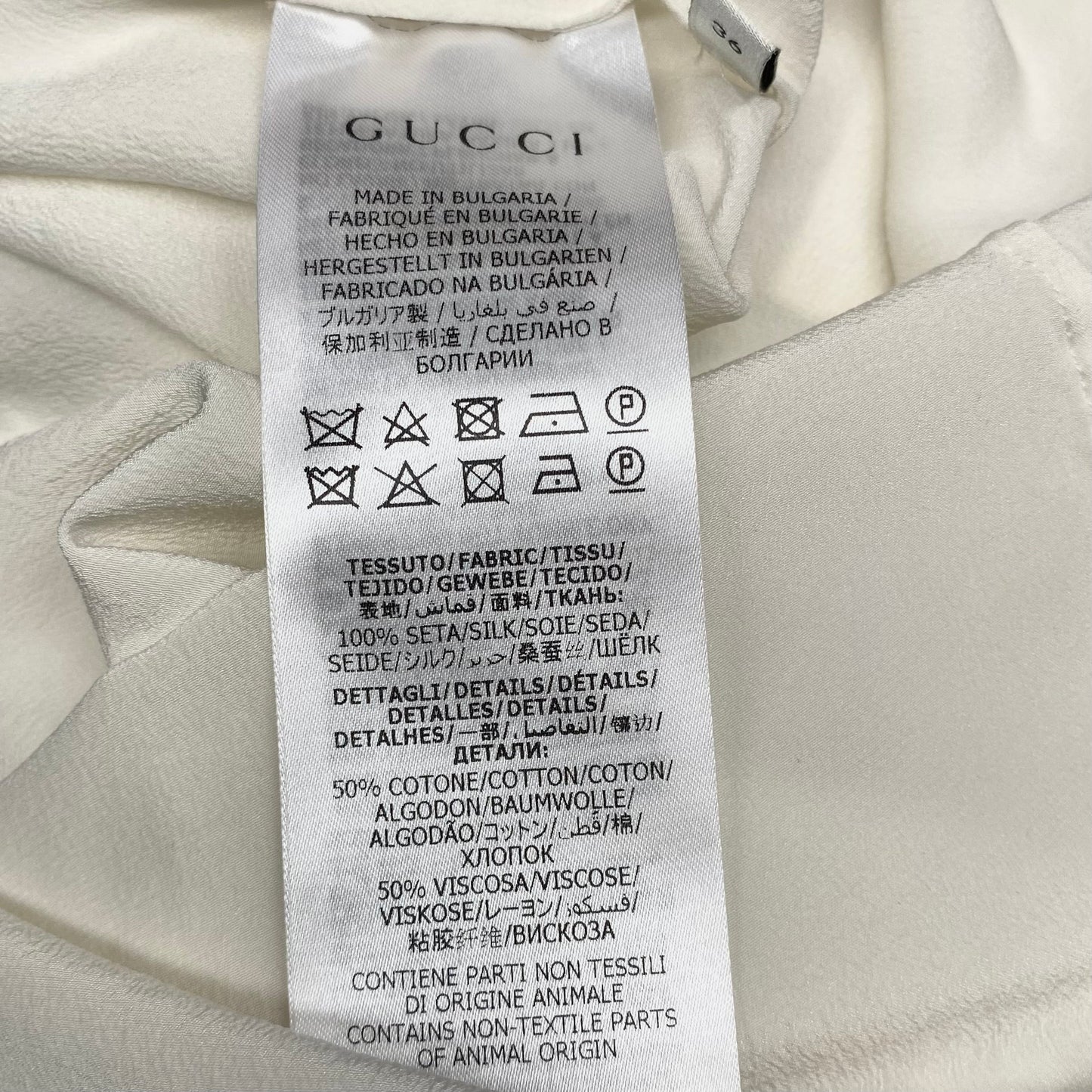 Blouse Luxury Designer By Gucci Size: Xs