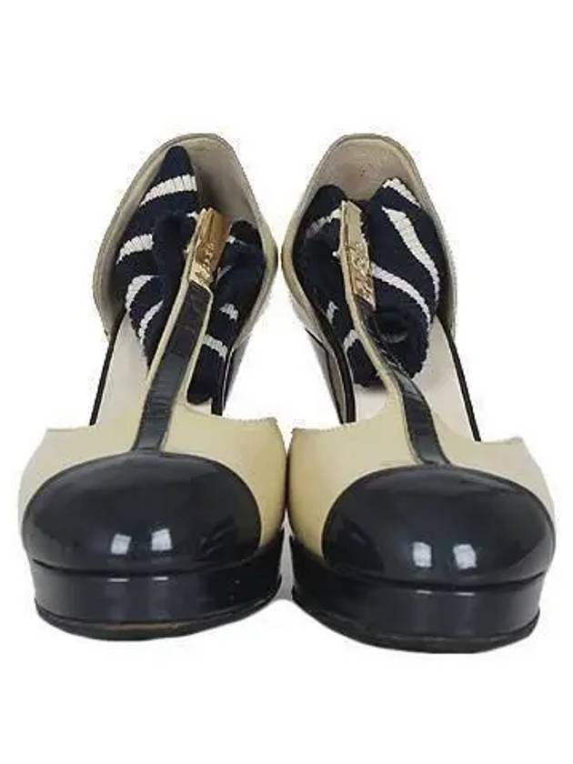 Black Ivory Patent Ankle Warmer Women s Shoes No 230 Chanel