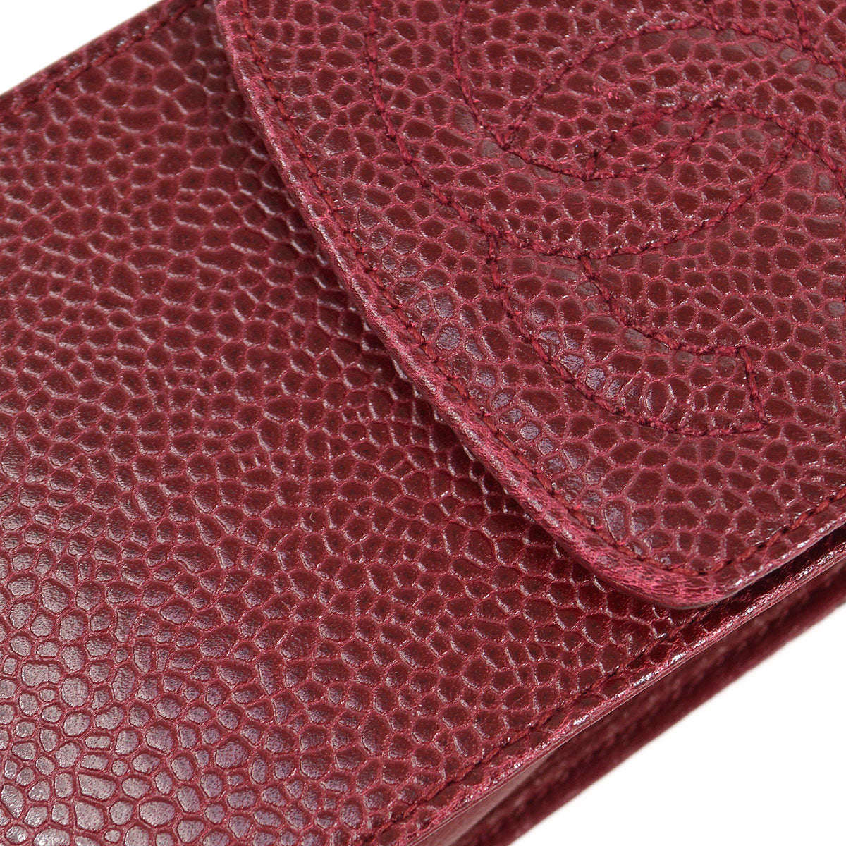 Chanel 1994-1996 Timeless Key Case Bordeaux Caviar
