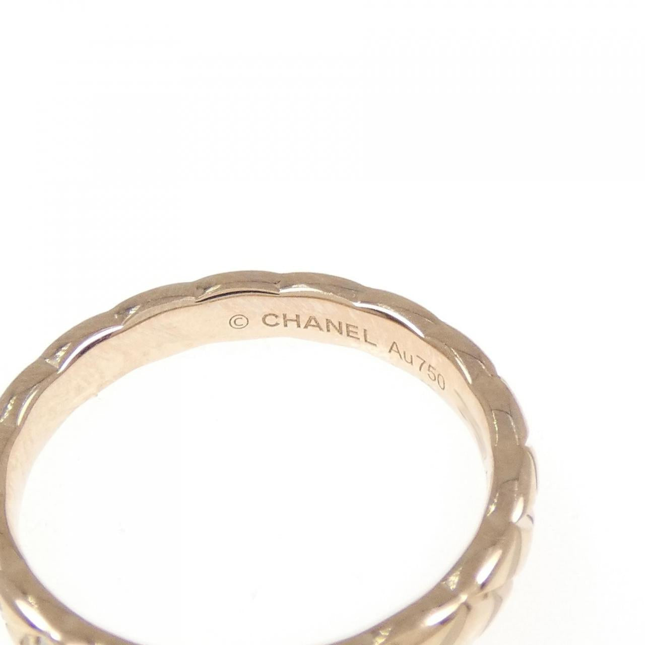 Chanel Coco Crush 750 Pink Gold Diamond Ring Size 7