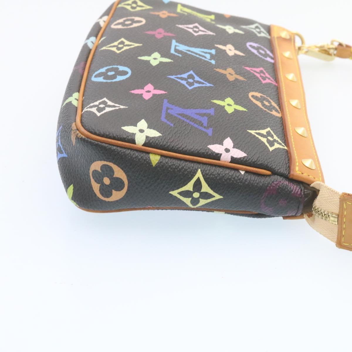 LOUIS VUITTON Monogram Multicolor Pochette Accessoires Pouch Black M92648 28274