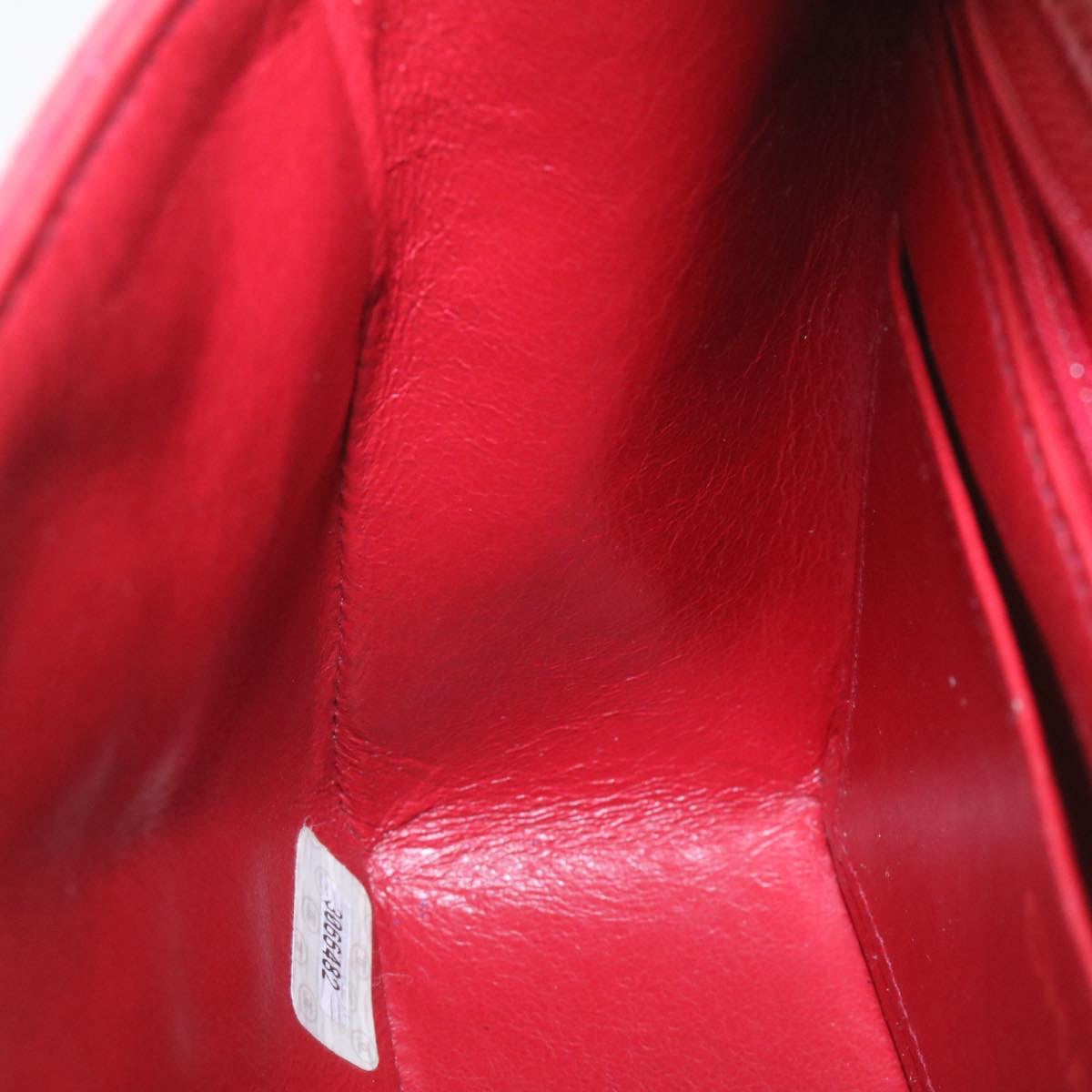 Top Quality Chanel Matelasse Chain New Shoulder Bag Lamb Skin Turn Lock Red CC Auth 28661A
