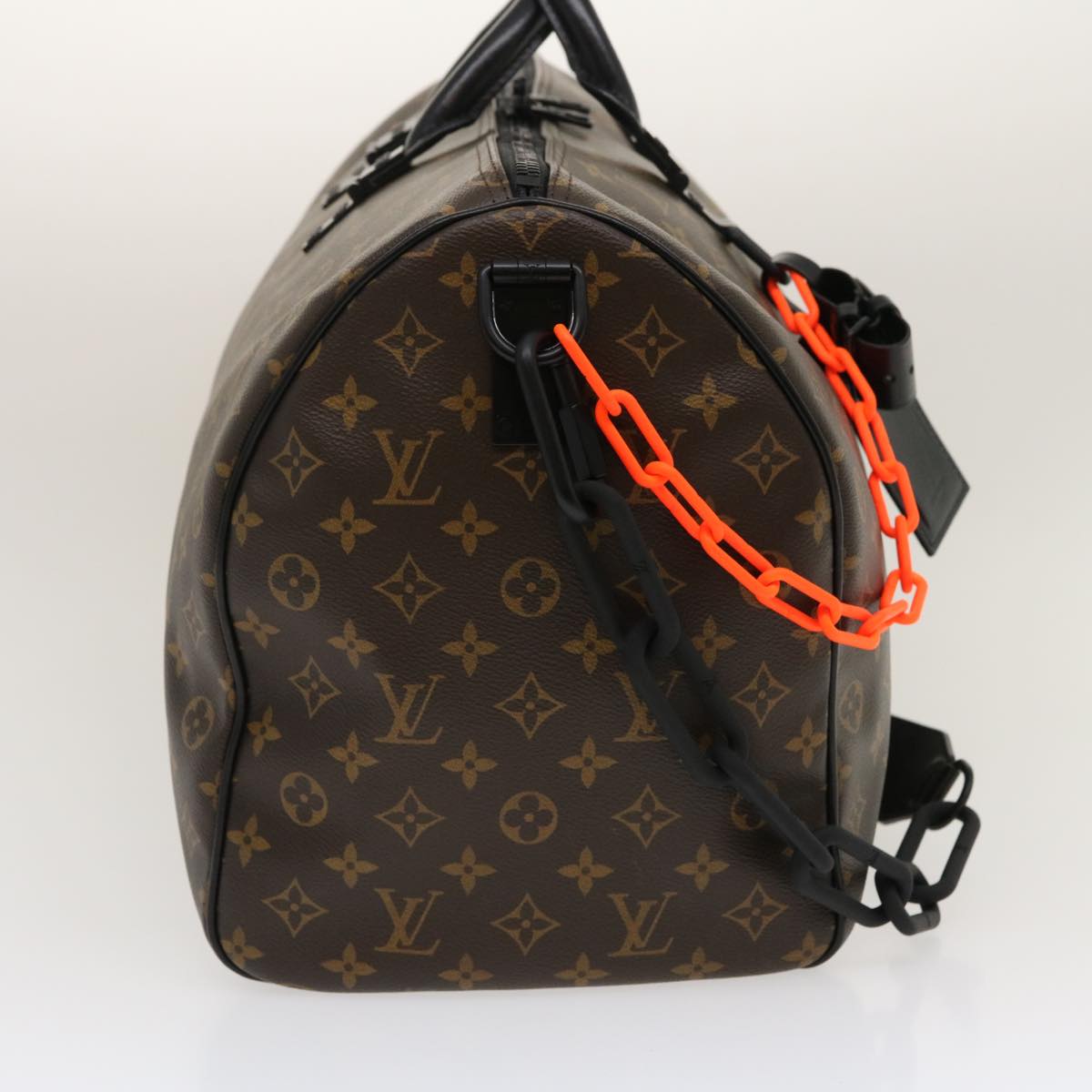 LOUIS VUITTON Monogram Virgil Abloh Keepall Band 50 BostonBag M44471 Auth 29582A