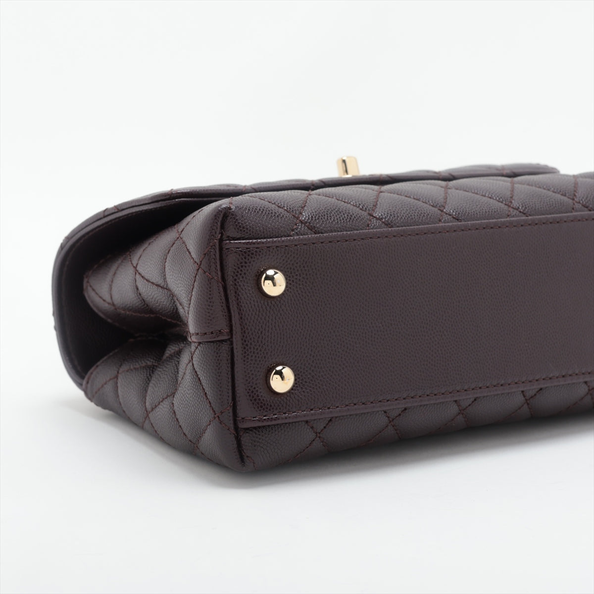 Chanel Coco Handle 24 XS Caviar S 2WAY Shoulder Bag Brown G A92990