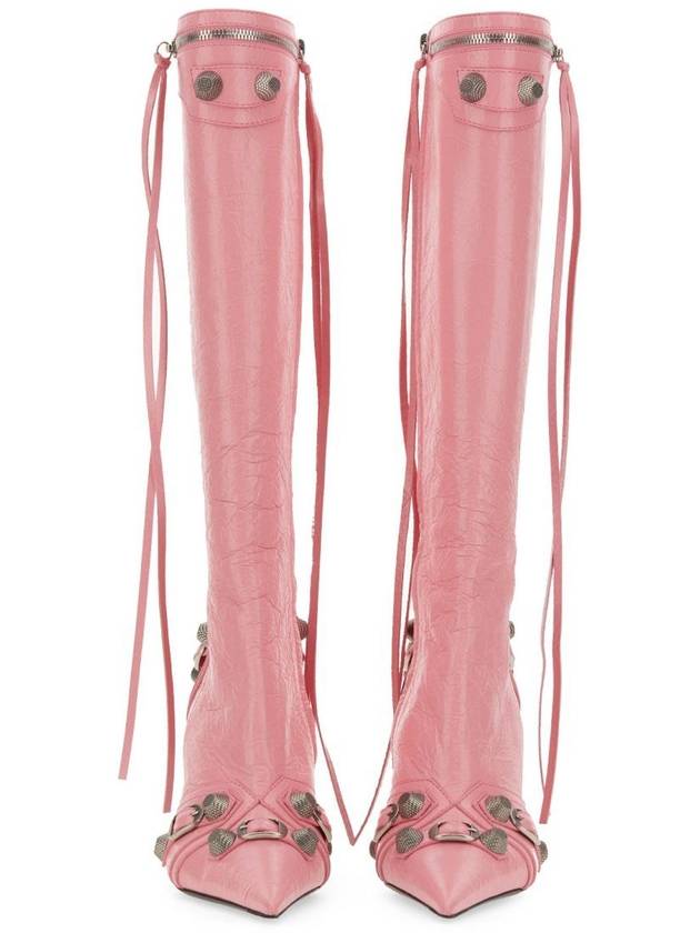 Luxury Balenciaga cagolian long boots pink