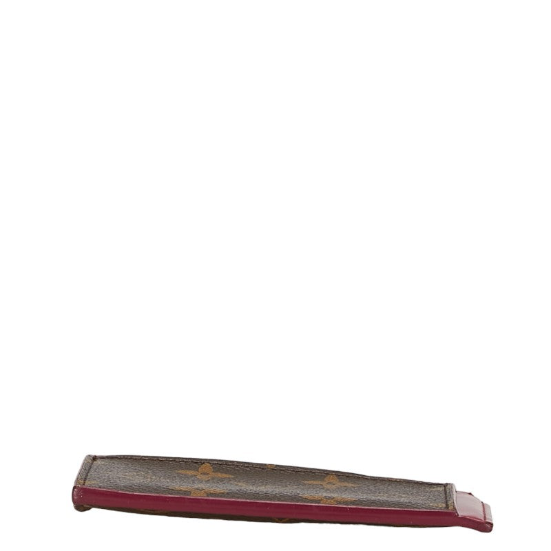 Louis Vuitton Monogram Portecourt Zip Coin Box Card Case M67889 Brown Wine Red PVC Leather Louis Vuitton