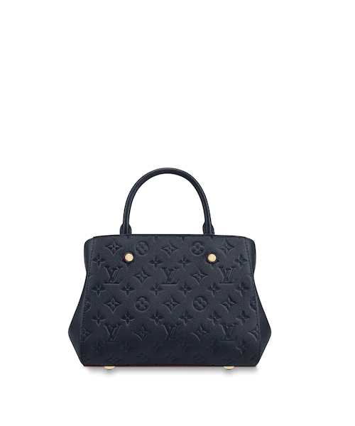 Louis Vuitton Montaigne BB Monogram Empreinte Leather Marine Rouge