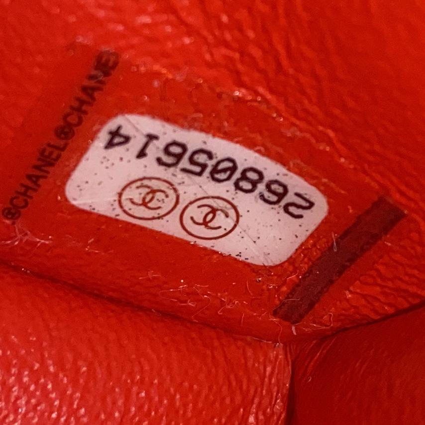 Chanel Red Quilted Caviar Leather Classic Double Flap Bag